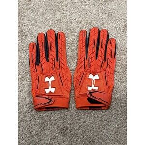 Sz XXL Size Runs Small Auburn University Under Armour Team Issue Football Gloves